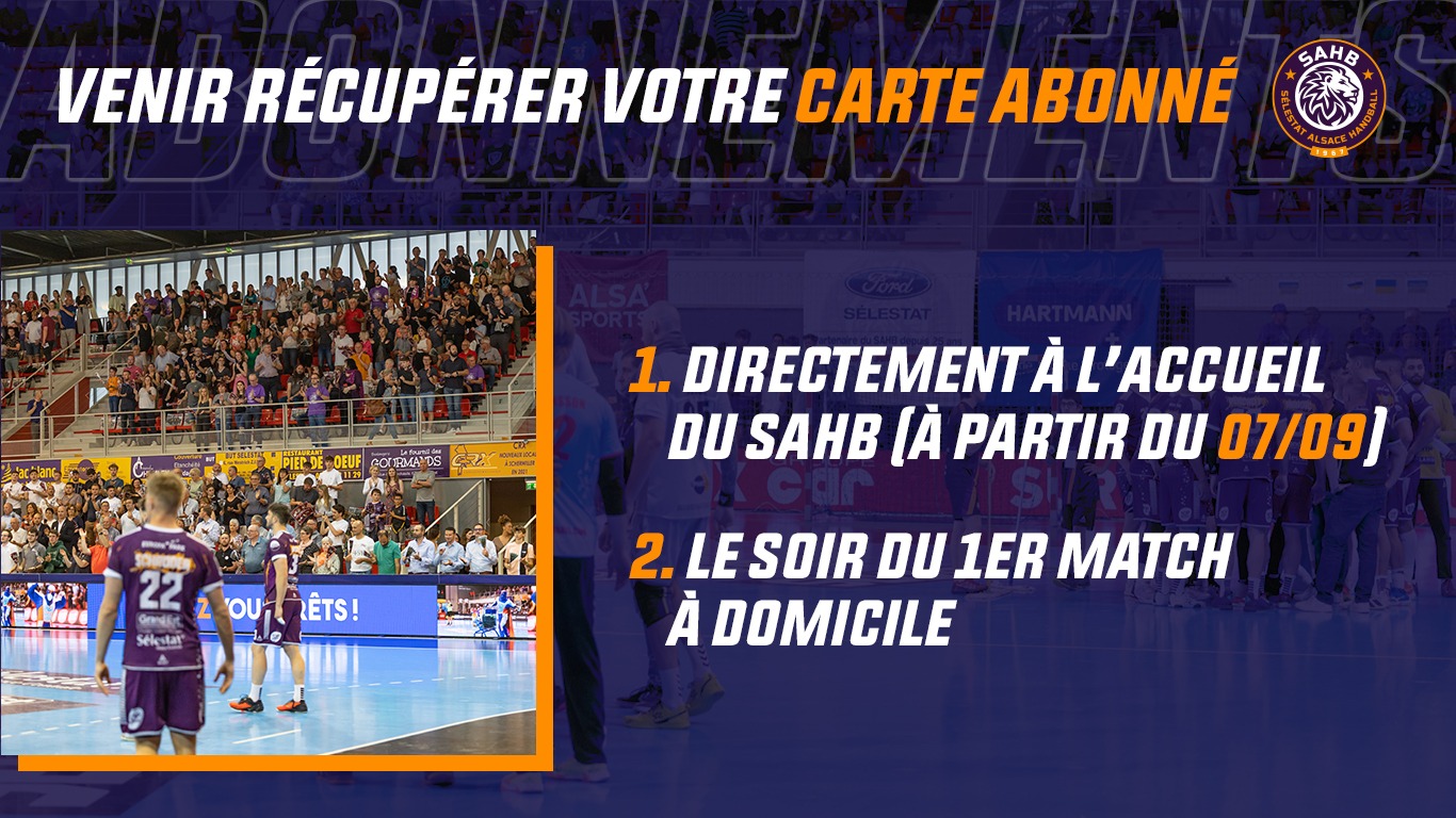 Explicatif pour récupérer sa carte abonné saison 2022 - 2023